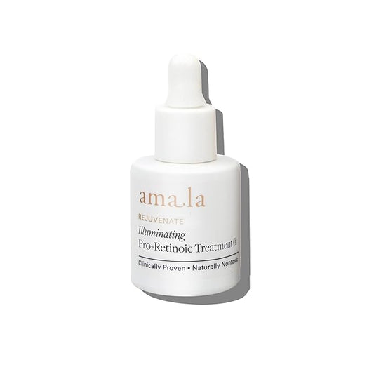 Amala Illuminating Pro-Retinoic Treatment Oil - All Natural Retinol Serum Alternative - Hydrating, Anti Aging Serum Oil - Picāo Preto Extract, 23K Gold, Cacay Seed (30ml)