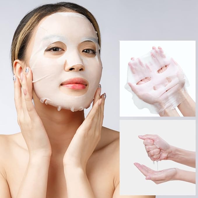 Ceramide Brightening Sheet Mask For Face, Moisturizing, Anti Aging Ceramide, Peptide, Vitamin C, EVE Vegan 10EA