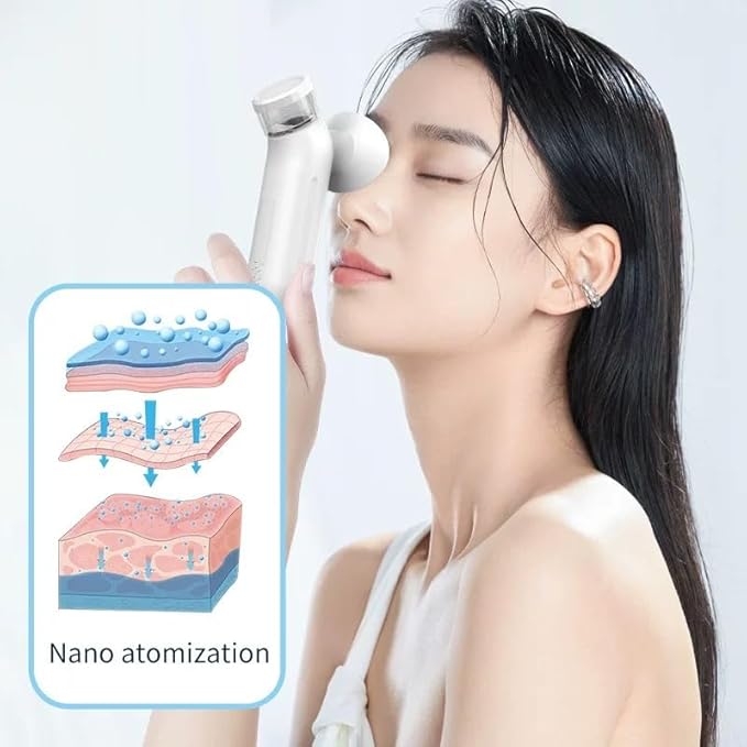 Rechargeable Eye Steamer for Dry Eye Relief, Upgraded Nano Mist Steam Sprayer, Heated Therapy for Moisturizing & Cleaning, Portable Eye & Face Hydration Soother