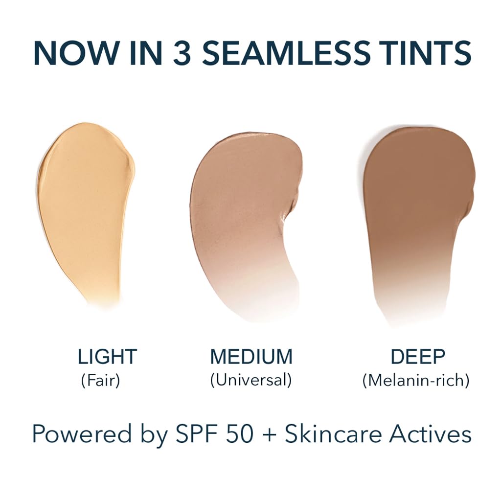 NAELI Anti Aging Tinted Moisturizer SPF 50, Mineral Sunscreen for Face with Zinc Oxide, Peptides & Ceramides, Natural Hydrating Universal Tint - 1.4 oz