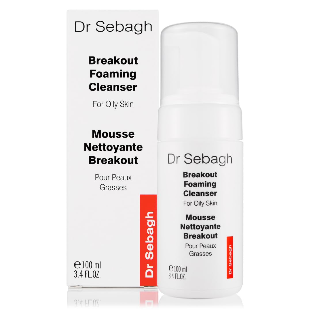 Dr Sebagh Breakout Foaming Face Cleanser - (3.4 fl oz) Clears Blemishes & Breakouts | Purifies Skin & Reduces Irritation | Controls Oil & Removes Makeup, Dirt & Impurities | Preserve Face's Moisture
