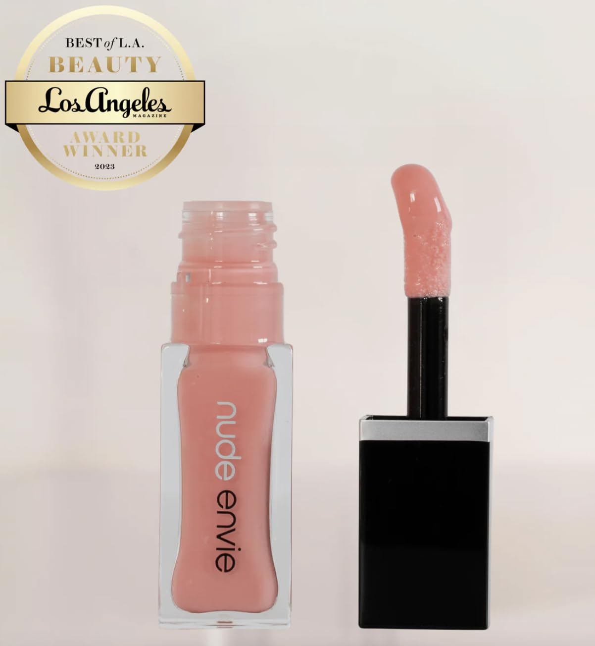 nude envie - Lip Gloss - High-Shine Finish - Moisturizing & Easy Application - Luxury Hydration - Non-Sticky Formula - With Vitamin E & Glycine Soja Oil - Vegan, Paraben-Free & Cruelty-Free - Shine