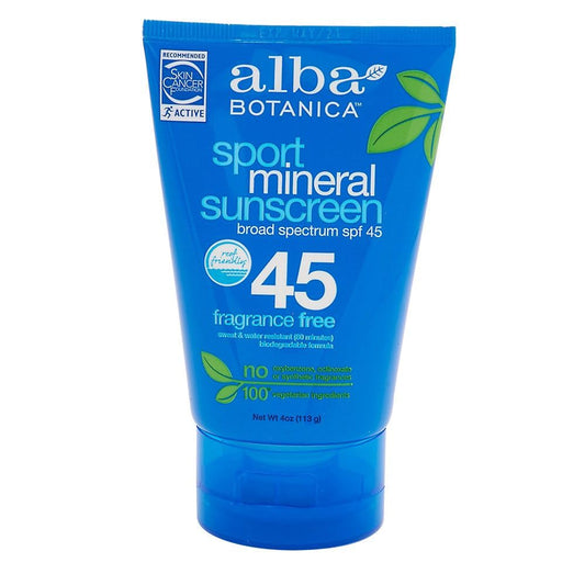 Alba Botanica Mineral Sunscreen Lotion SPF 50, Broad Spectrum, Fragrance Free, 3 Fl Oz (Packaging May Vary)