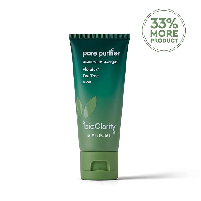 BioClarity Face Mask Set | Includes Clarifying and Hydrating Masks for Soft, Smooth, Refreshed Skin | 100% Vegan Ingredients | With Coconut, Bergamot, Sandalwood, Tea Tree, Aloe, and Floralux