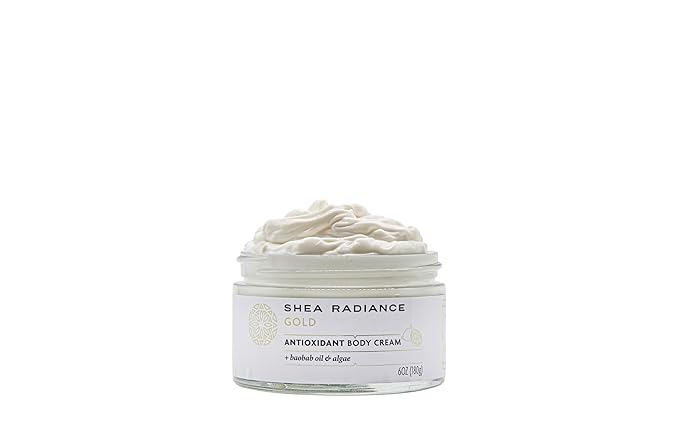 Shea Radiance Classic Scent Baobab - Unrefined Shea Antioxidant Cream & Body Lotion, for All Skin Types - Collagen Boosting Hydration | 6oz