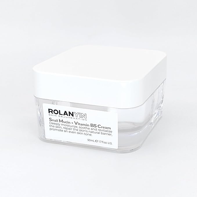 ROLANYIN Snail Mucin + Vitamin B5 Cream for Deep Hydration Skin Repair Nourishing Soothing Anti Aging Revitalizing and Smoothing Benefits Skin Care