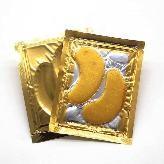 24K Gold Eye Patches Collagen Anti-Wrinkle Anti-Aging Beauty & Personal Care Dark Circles & Puffiness Brightener Rejuvenating Christmas Gift for Women Christmas Gift for Mom Skin Care Facial Travel