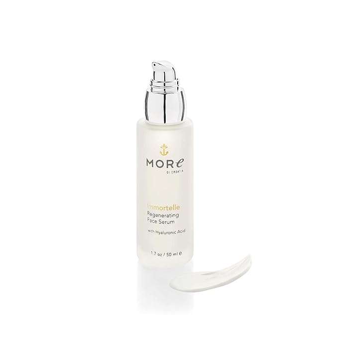 Dubrovnik Gold Face Serum with Hyaluronic Acid & Immortelle - Regenerating, Anti Aging Moisturizer - Pure, Natural, Paraben Free (1.7 oz. / 50 ml.)