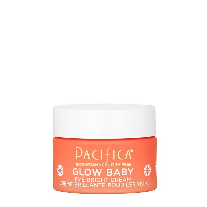 Pacifica Glow Baby Face Lotion & Eye Cream Set of 2 – Brightening Vitamin C Moisturizer + Depuffing Eye Cream with Caffeine & Hyaluronic Acid, Daily Hydration for Glowing Skin, 100% Vegan Clean Beauty
