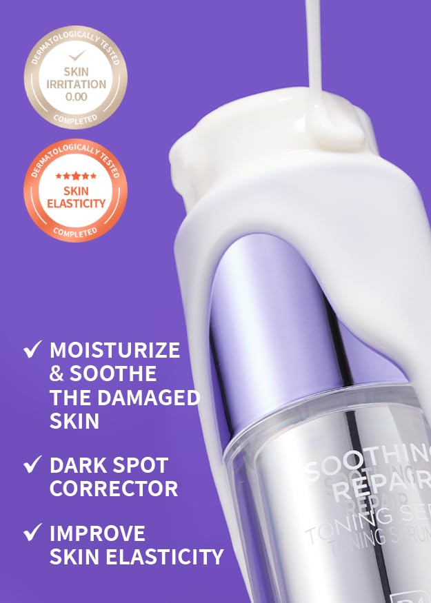 [Refill] DERMAFIRM Soothing Repair Toning Serum R4 - Niacinamide & Peptide Face Serum for All Skin Types - Calming, Moisturizing & Correcting - Paraben-Free, Cruelty-Free, 1.01 fl oz