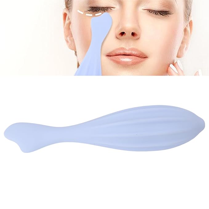 Silicone Handheld Face Massage Face Roller, Face Roller for Face and Eye Face Beauty Roller, Face Roller Beauty Silicone Massage Tool for Men Women Mothers Day Gifts,(Blue)