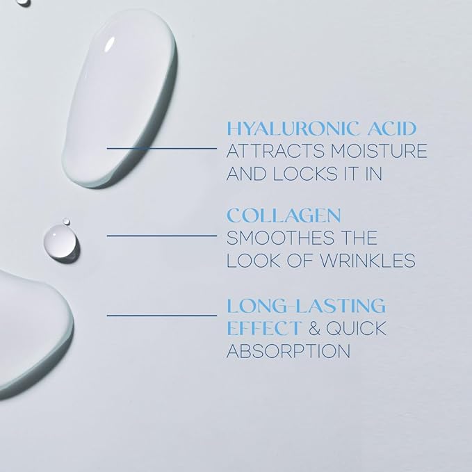 Hyaluronic Acid & Collagen Sheet Mask - Hydrating, Anti-Aging, Skin Firming - Dermatologist Tested Korean Skincare - Clean Beauty, Natural Ingredients, Cruelty-Free, All Skin Types - 5 Masks