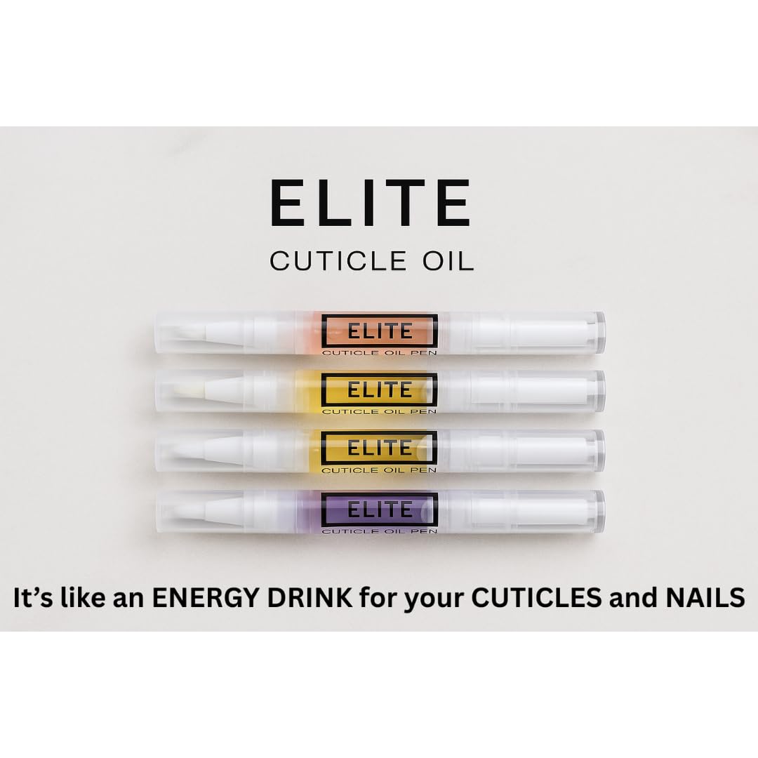 Elite Cuticle Oil Pen (Lily) – Gentle Hydration for Nails & Cuticles with Jojoba Oil & Vitamin E – Floral Nail Care Oil (3ML)