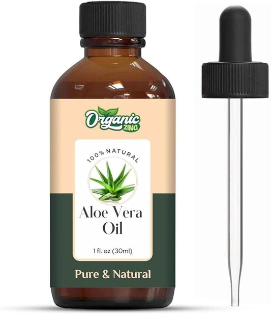Aloe Vera Oil (Aloe barbadensis) | Pure & Natural Carrier Oil for Skincare, Hair Care & Massage - 30ml/1.01fl oz