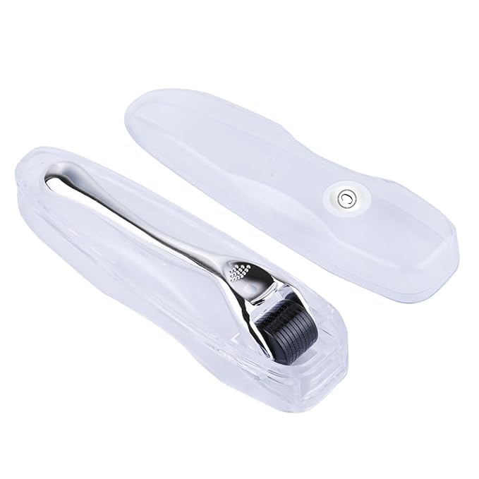Professional Derma Roller Titanium Micro Needles Roller Skin Care Tools for Men and Women Microneedling Derma Roller for Home Use - Storage Case & Manual Included