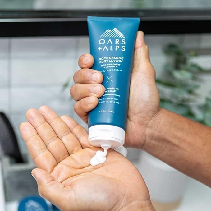 Oars + Alps Hydration Boost Bundle, Includes Face Moisturizer and Eye Cream, Hand Repair Cream, and Body Lotion for Hydrating Skin