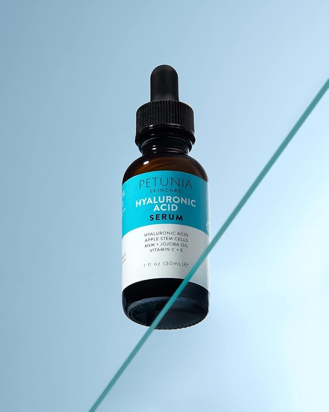 Hyaluronic Acid Serum with Vitamin C For Face, Hydrate and Plump Dry Skin, Boost Collagen, Anti Aging Diminish Fine Lines and Wrinkles, Natural & Organic Vegan Ingredients, 1 fl oz