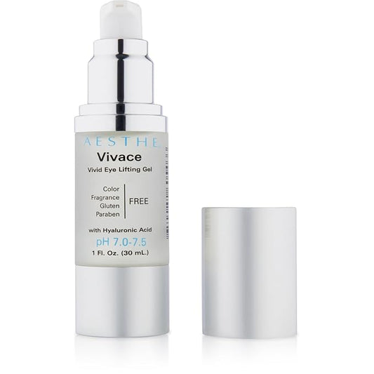 Aesthe Vivace Eye Lifting Gel - Revitalize & Firm - Natural Botanical Ingredients - Morning Skincare - Cucumber Extract, Sea Kelp, Hyaluronic Acid & More - Suitable for All Skin Types- 1 fl oz