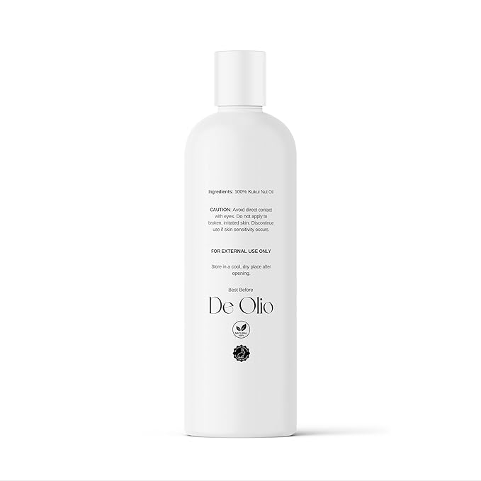 | Kukui Nut Oil | 100% Pure & Natural | Imported from Hawaii | Cold Pressed | Carrier Oil for Skin, Face, Hair, Soap Making | 16fl. oz. (473 mL)