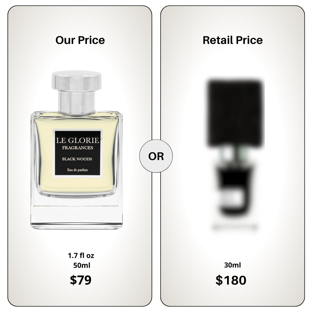 Inspired by Nasomato Black Afgano, Black Woods EDP, Long Lasting 12-14 Hours Perfume Spray for Men, Women, All Skin Types, Cruelty Free - 0.33 oz 10ml