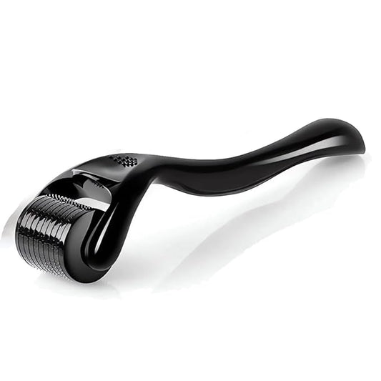 540 Titanium Derma Roller For Face Hair Beard，Scalp Derma Roller， Beard Microneedle Roller，Personal Use Microneedling Roller Microdermabrasion Cosmetic Beauty Instrument For Men Women（Black 1.o）