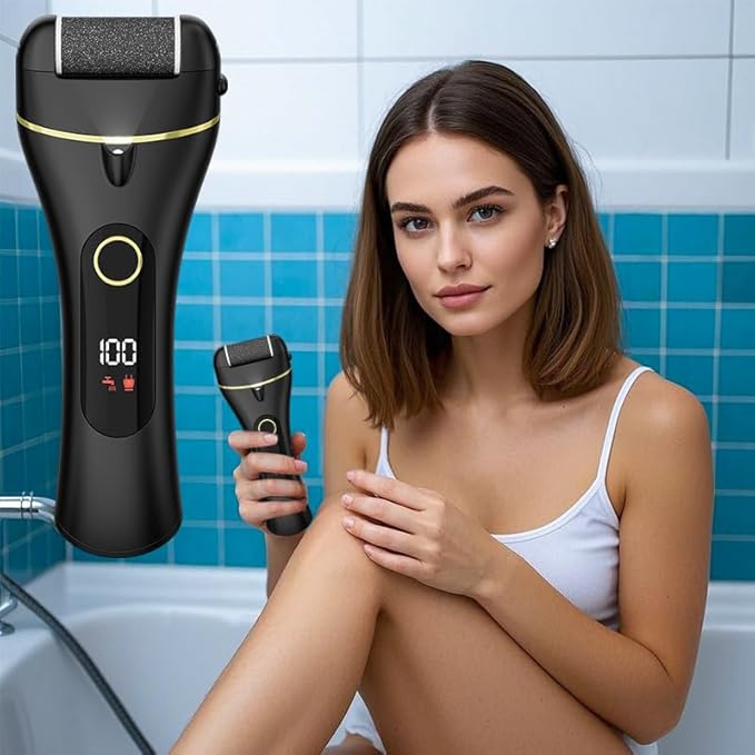 Electric Foot Scrubber Rechargeable Portable Foot Callus Remover Foot File Pedicure Kits Perfect for Dead Hard Cracked Dry Skin