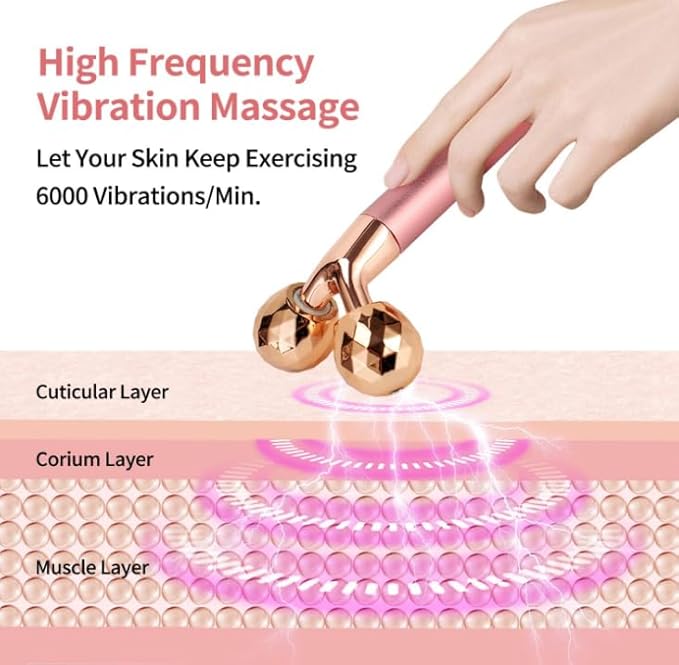 7pcs Facial Jade Roller and Gua Sha Kit, 100% Natural Jade Stone Face Massager for Skin Tightening, Dark Circles, Skin Rejuvenation, Wrinkle Remover, Men and Women Massage Tool Gift Set, Pink