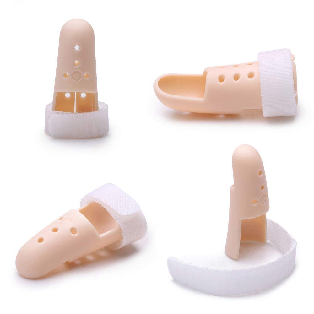 Thinvik [2 Pack Plastic Mallet DIP Finger Support Brace Splint Joint Protection Injury - Knuckle Circumference 60-65mm