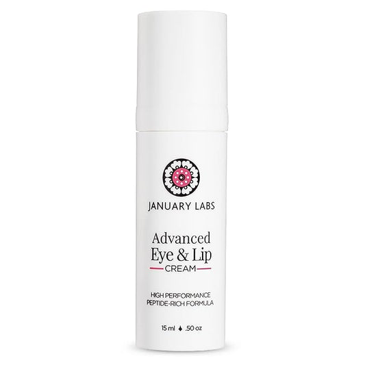 Advanced Eye and Lip Cream, High-Performance Eye Cream for Dark Circles and Puffiness, Nourishing Lip and Under Eye Cream for Wrinkles, Tri-Peptide Blend for Youthful Glowing Skin, 15mL