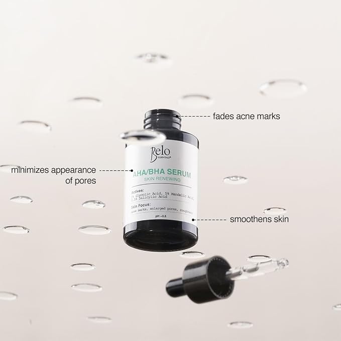 Belo Essentials AHA/BHA Skin Renewing Serum, 30ml, 1 Fl Oz (Pack of 1)