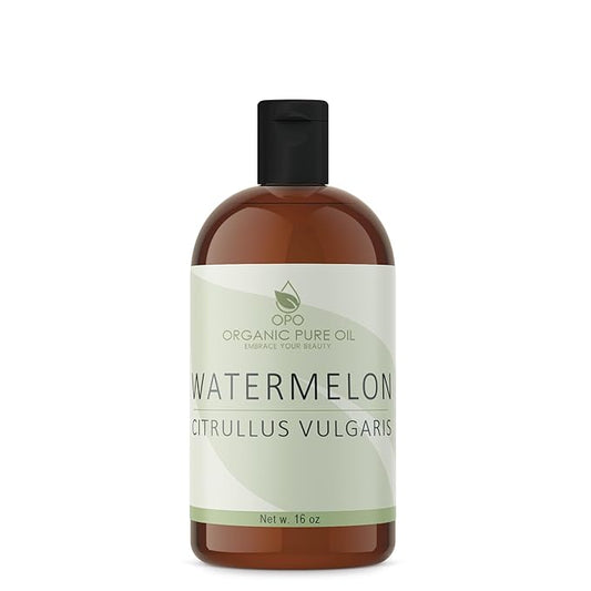 Watermelon Seed Oil - 16 oz - Pure, All Natural, Non-GMO, Unrefined, Carrier Oil - for Hair, Skin, Nails, Body, Feet, Arms, Legs, Dry Skin and More