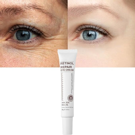 Magic Retinol Eye Cream for Dark Circles Puffiness and Bags Under Eyes, Instant Results Firm Eye Tightener Reduce Fine Lines Wrinkles Anti Aging Eye Cream for Men Women Suitable for Sensitive Skin