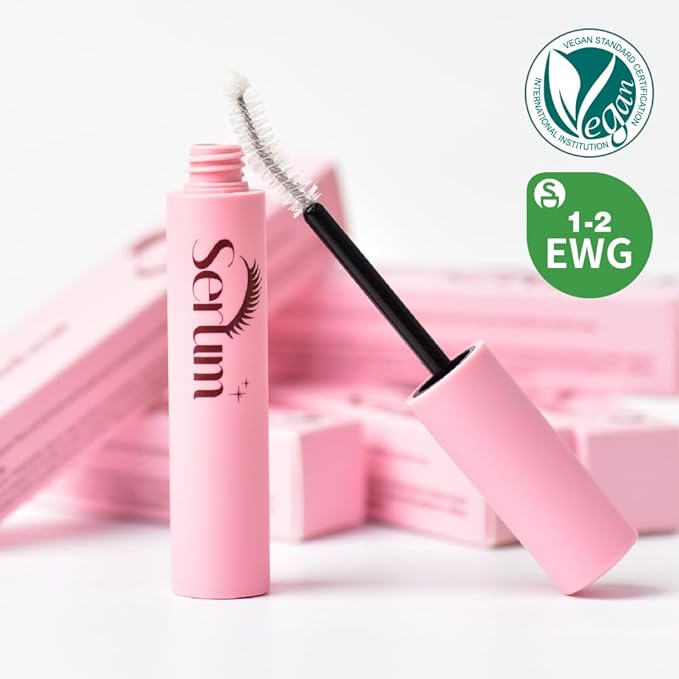Eyelash Serum - Lash Growth Serum & Conditioner | Vegan Certified | Hypoallergenic | Korean Beauty for Longer, Fuller Lashes & Eyebrows
