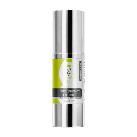Swiss Apple Stem Cell Cream for Face – Apple Stem Cell 3000 | Plant Stem Cell to Reduce All signs of Aging, Wrinkles, Discoloration, Restore Elasticity and Youthful Appearance, 1Fl Oz
