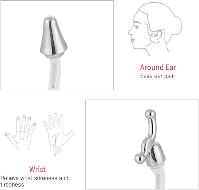 6 in 1 Electric Face Nose Massager, Body Wrinkle Tighten Skin Massage Tool