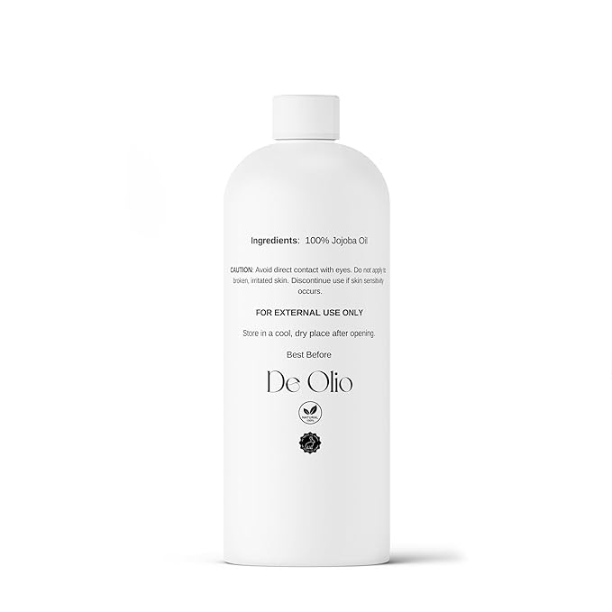 | Golden Jojoba Oil | 100% Pure & Natural | Face, Hair and Body | Cold Pressed | Soap Making & Massage | Carrier Oils | 32fl. oz. (946 mL)