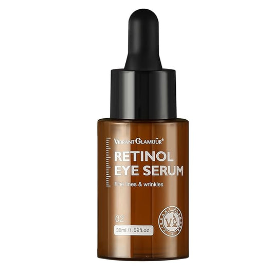 Retinol Eye Serum, Anti-Aging with Hyaluronic Acid Vitamin E Ceramide for Dark Circle, Fine Lines & Under Eye Bags Visibly Reduces, 1.02 fl.oz