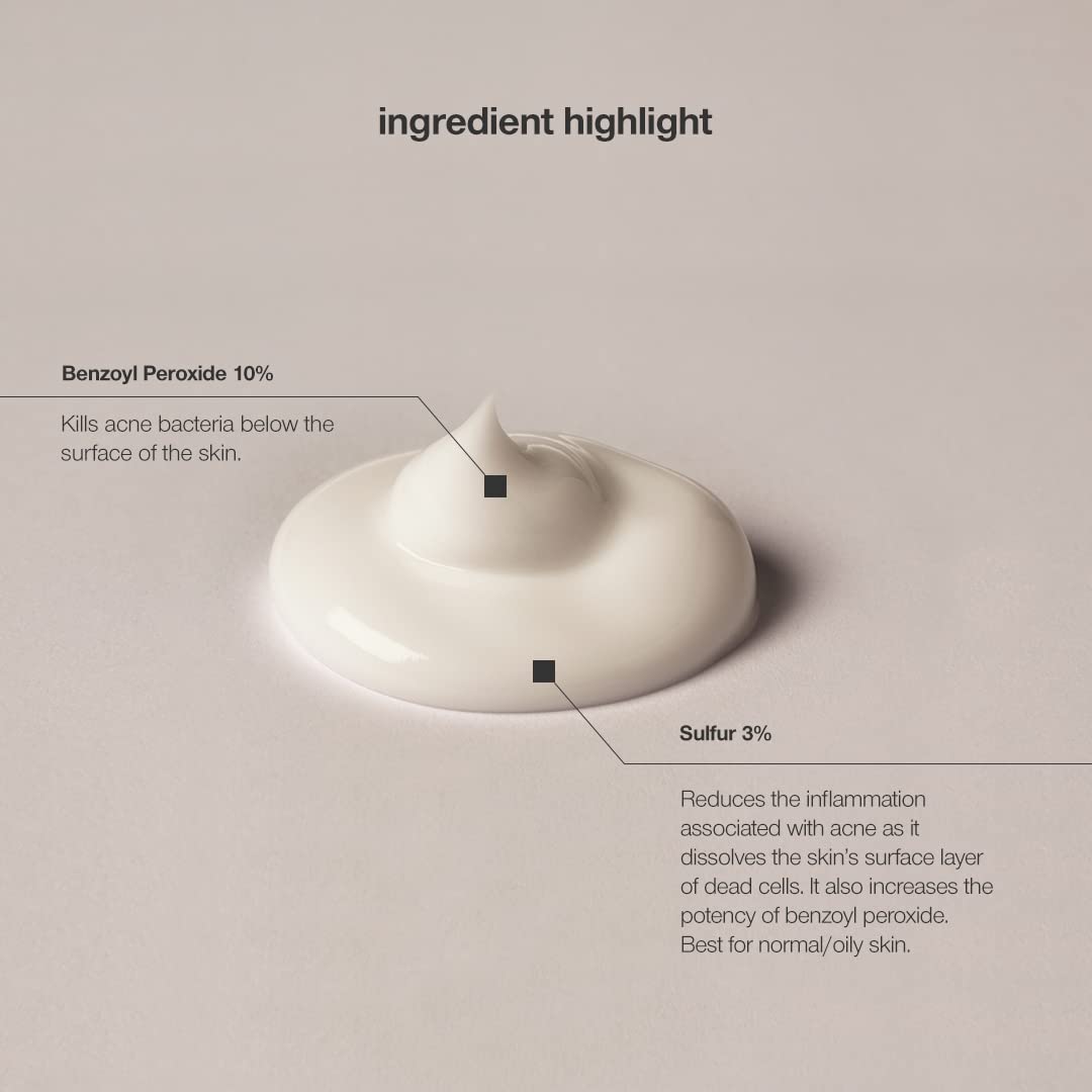 CONTROL CORRECTIVE Clear Med 10% Acne Treatment Lotion, 2.5 Oz - Helps Clear & Control Breakouts, Benzoyl Peroxide, 3% Sulfur To Improve Efficacy And Dry Up Blemishes