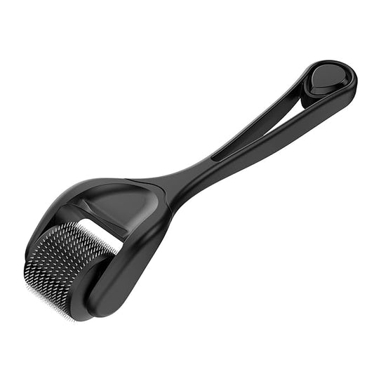 Derma Roller 540 Stainless Steel Black MOOKARDILANE Microneedling Roller w/Storage Case - E