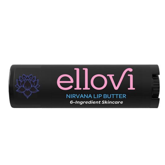 Ellovi Natural Lip Butter Lip Balm - Nirvana - Pure Enough to Eat - Made With Just 6 Vegan Ingredients - Moisturizing Lip Care for All Day Hydration