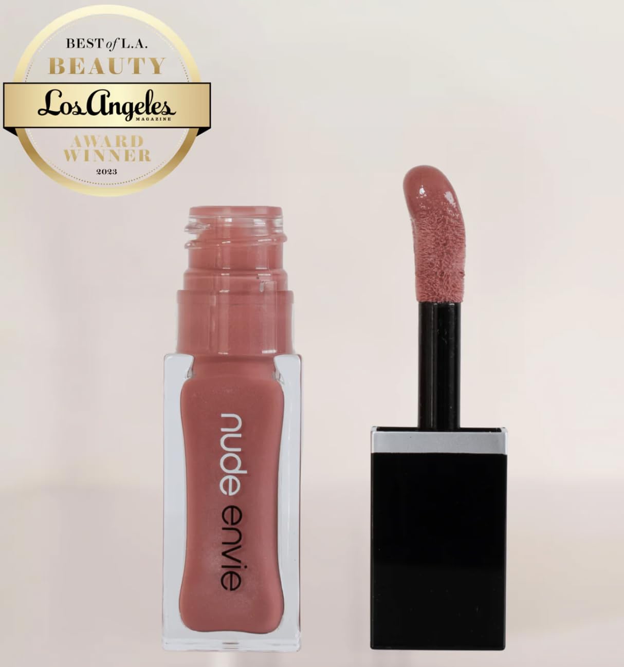 nude envie - Lip Gloss - High-Shine Finish - Moisturizing & Easy Application - Luxury Hydration - Non-Sticky Formula - With Vitamin E & Glycine Soja Oil - Vegan, Paraben-Free & Cruelty-Free - Special