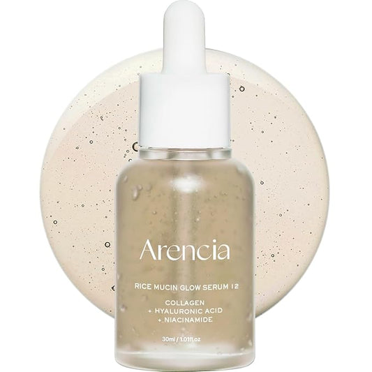 Rice Mucin Glow Serum, Collagen + Hyaluronic Acid & Niacinamide, 1.01 fl oz
