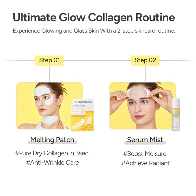 SUNGBOON EDITOR Deep Collagen Barrier Serum Mist | Real Collagen, Multi Peptides, Hydration, Wrinkle Care for Dry Skin, Wrinkles, Korean Moisturizer, Korean Skin Care, Glass Skin Mist, 3.21 fl. oz