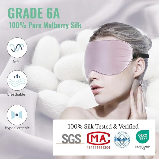 BeeVines Gel Eye Masks & Silk Sleep Mask