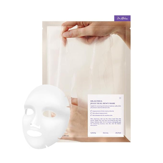 Dr.Althea Jelly Seal Dewy Mask | Hydrate & Restore Balance | Boost Natural Radiance with PhytoPDRN Lotus | Vegan Korean Skincare (Pack of 4)
