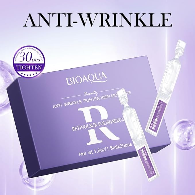 Retinol Serum for Face with Hyaluronic Acid – 1.5ml x 60PCS, Hydrating Facial Serum, Smoother Skin, Anti-Aging – Travel Size Skincare, Single-Use Vials Skincare(3.04 Fl Oz (Pack of 2))