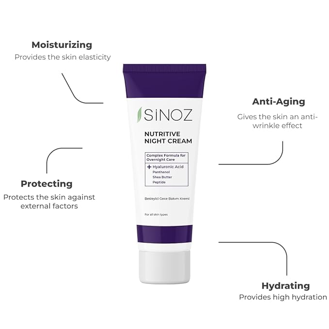 Night Care Cream | Anti-Wrinkle Face Cream with Shea Butter & Panthenol | Skin Renewal & Hydration While You Sleep | For All Skin Types | 50 ml