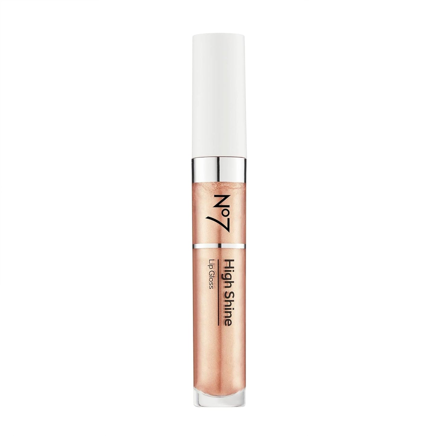 No7 High Shine Lip Gloss - Honey Bloom - Moisturizing, High-Shine Lip Gloss with Jojoba Oil for Lips - Hydrating, Longwear Lip Makeup - Non-Sticky Formula (8ml)