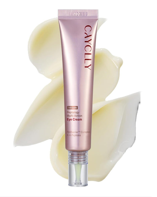 Peptalogy Multi-Action Eye Cream | Anti-Aging Eye Treatment for Puffiness & Wrinkles with Peptides, Tranexamic Acid & Niacinamide | Vegan Korean Skincare for Firming & Lifting, 1.01 fl.oz