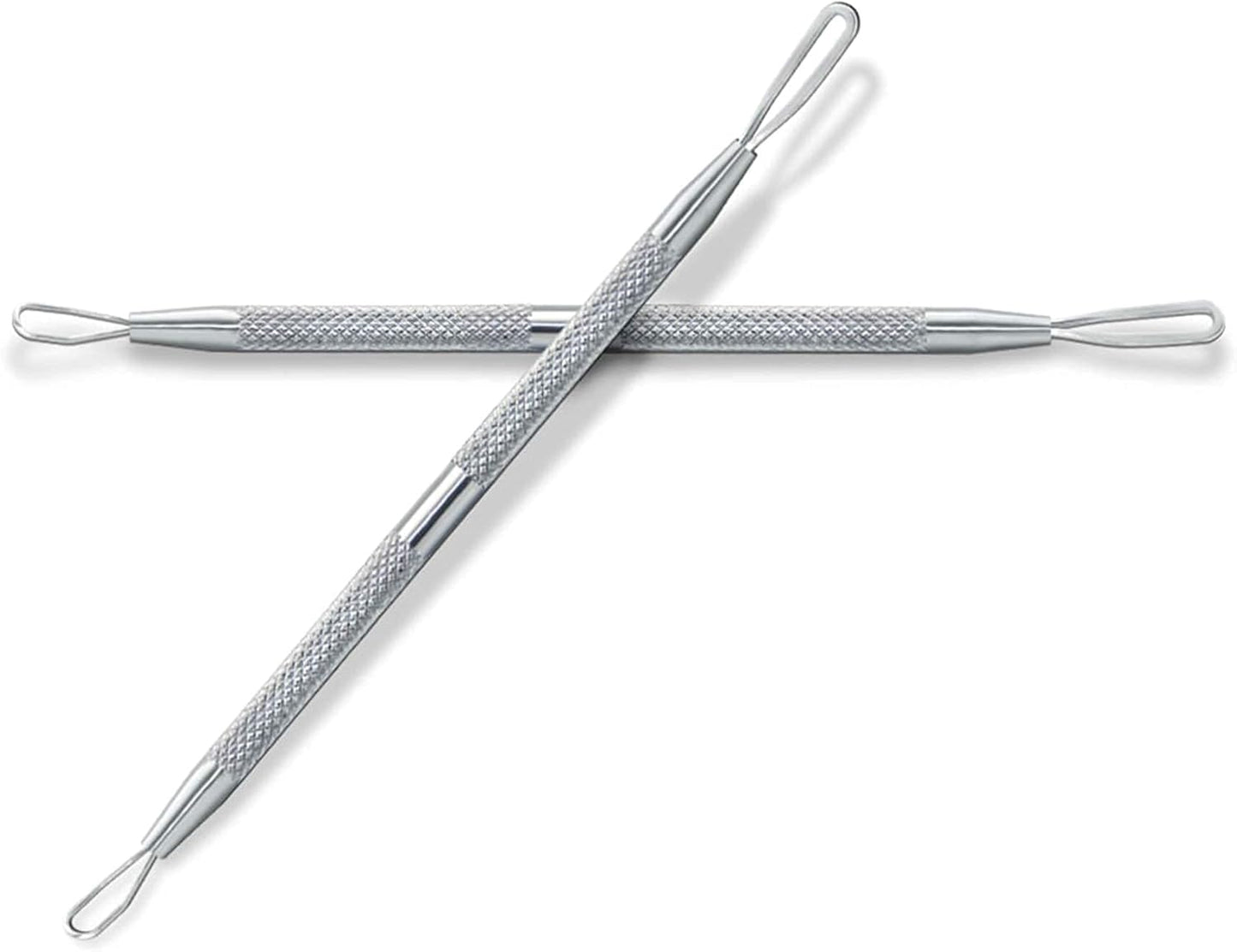 Professional Blackhead Remover Blemish Extractor Tool - Pimple Comedone Removal 2-in-1 Stainless Steel Pimple Popper(2pcs)